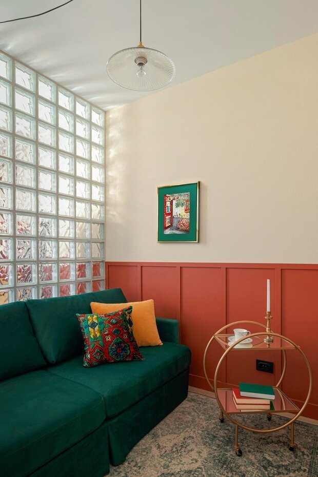 Фотография: Гостиная в стиле Скандинавский, Современный, Эклектика, Малогабаритная квартира, Квартира, Проект дня, Санкт-Петербург, Монолитный дом, 1 комната, до 40 метров, Анна Пелипчук – фото на INMYROOM