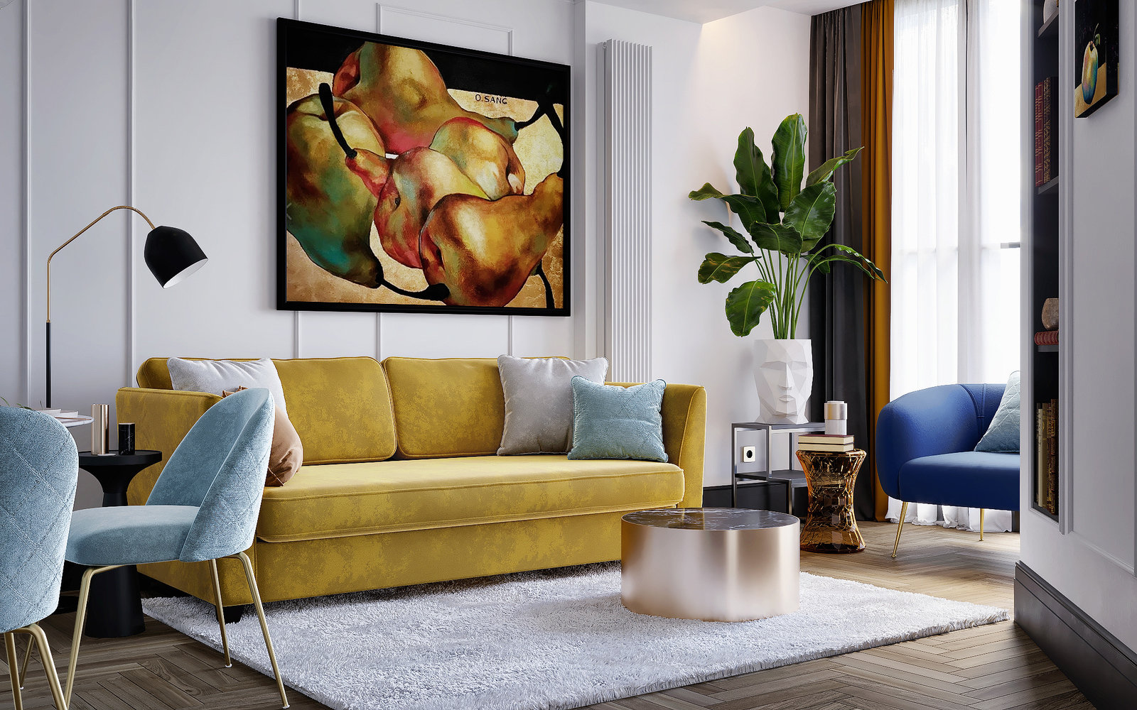 Фотография: Гостиная в стиле Современный, Кухня и столовая, Ванная, Спальня, Квартира, Студия, Белый, Проект недели, Зеленый, Желтый, 40-60 метров, ПРЕМИЯ INMYROOM – фото на INMYROOM Фотография: Гостиная в стиле Современный, Кухня и столовая, Ванная, Спальня, Квартира, Студия, Белый, Проект недели, Зеленый, Желтый, 40-60 метров, ПРЕМИЯ INMYROOM – фото на INMYROOM