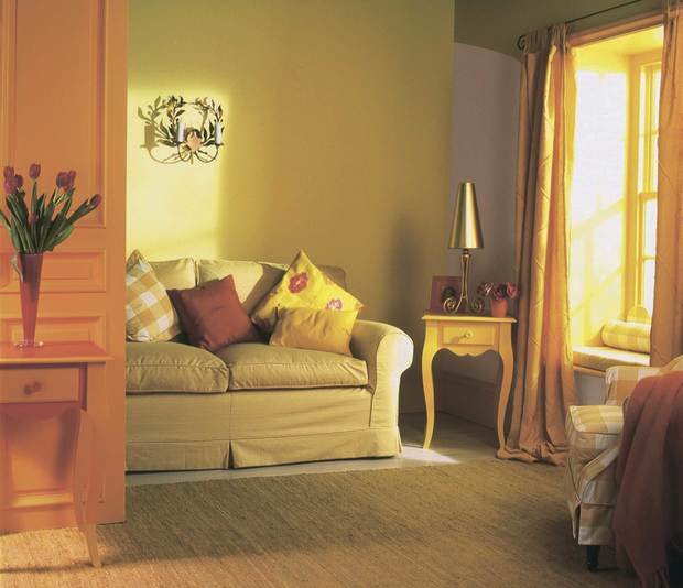 Фотография: Гостиная в стиле Прованс и Кантри, Декор интерьера, Дизайн интерьера, Цвет в интерьере, Советы, Dulux, Оранжевый – фото на INMYROOM