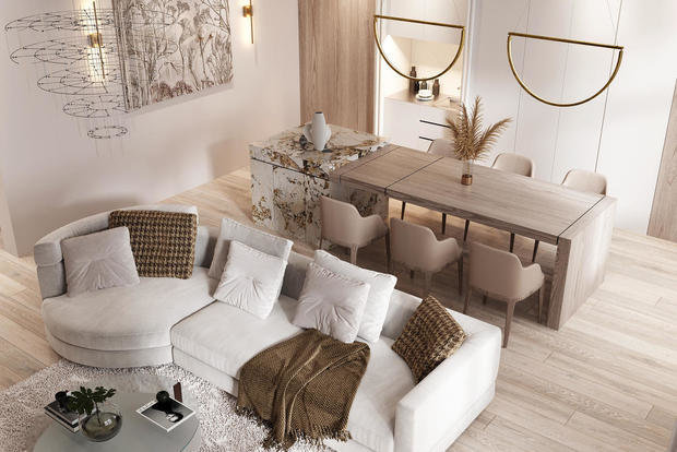 Фото из портфолио Современная классика в ЖК Русский Дом - 170 метров – фотографии дизайна интерьеров на INMYROOM