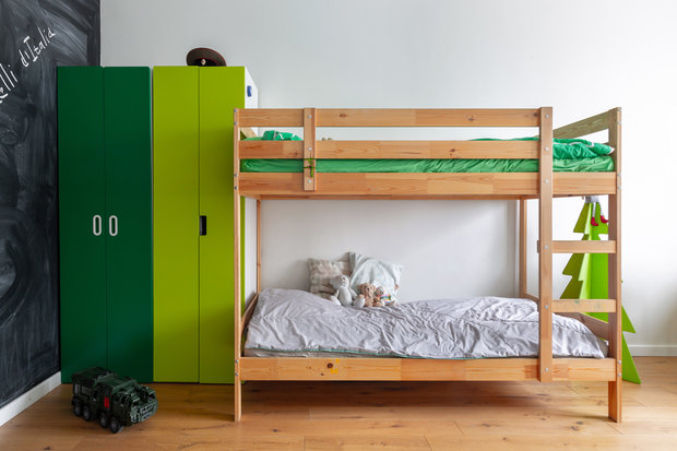 Фотография: Детская в стиле Скандинавский, Эклектика, Квартира, Белый, Проект недели, Зеленый, Желтый, Серый, Бирюзовый, Эко, 3 комнаты, 60-90 метров – фото на INMYROOM