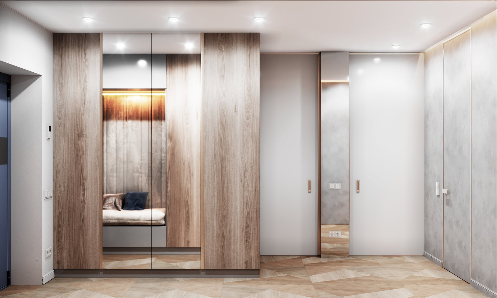 Фотография: Прихожая в стиле Современный, Квартира, Проект дня, 3 комнаты, Более 90 метров, Люберцы, Александра Гартке – фото на INMYROOM