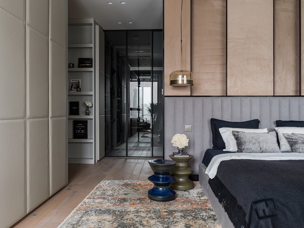 Фотография: Спальня в стиле Современный, Квартира, Проект недели, Москва, 4 и больше, Более 90 метров, #эксклюзивныепроекты, INRE – фото на INMYROOM Фотография: Спальня в стиле Современный, Квартира, Проект недели, Москва, 4 и больше, Более 90 метров, #эксклюзивныепроекты, INRE – фото на INMYROOM