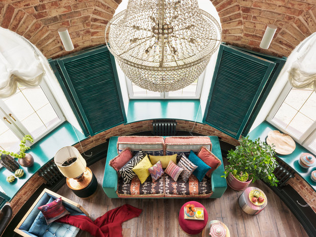 Фотография: Гостиная в стиле Восточный, Эклектика, Малогабаритная квартира – фото на INMYROOM