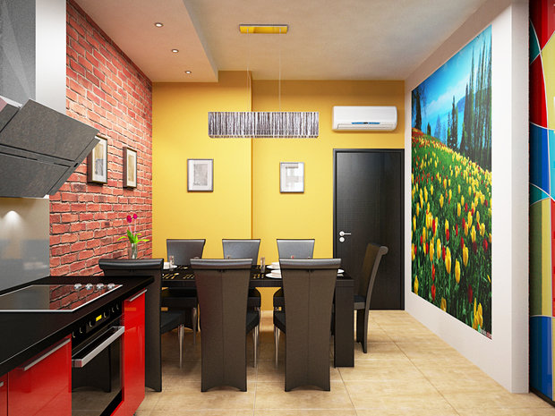 Фото из портфолио Американский лофт с позитивными акцентами 130 кв. м – фотографии дизайна интерьеров на INMYROOM