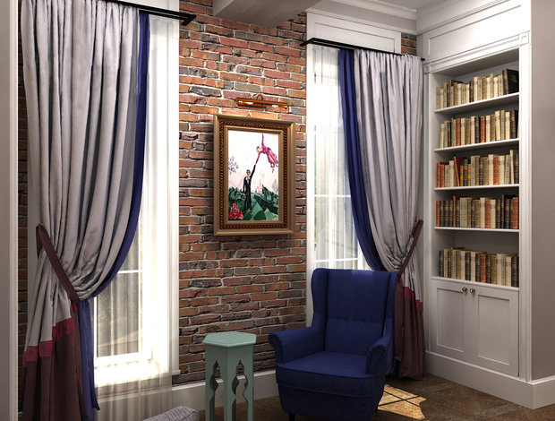Фото из портфолио Коттедж «Прогулка» в классическом американском стиле с элементами лофта и востока – фотографии дизайна интерьеров на INMYROOM