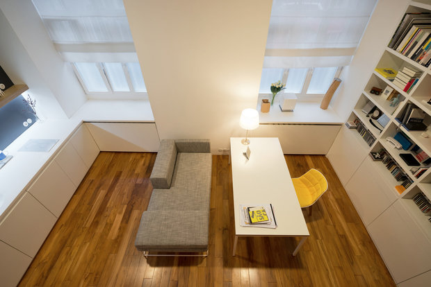 Фотография: Мебель и свет в стиле Скандинавский, Современный, Малогабаритная квартира, Квартира, Дома и квартиры, Минимализм, Переделка – фото на INMYROOM