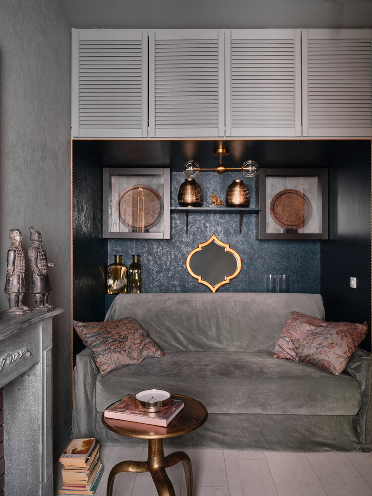 Фотография: Гостиная в стиле Эклектика, Восточный, Малогабаритная квартира, Квартира, Студия, Проект недели, Санкт-Петербург, до 40 метров, Анна Тарасова, AT-INTERIORS, Варвара Пономарева – фото на INMYROOM Фотография: Гостиная в стиле Эклектика, Восточный, Малогабаритная квартира, Квартира, Студия, Проект недели, Санкт-Петербург, до 40 метров, Анна Тарасова, AT-INTERIORS, Варвара Пономарева – фото на INMYROOM