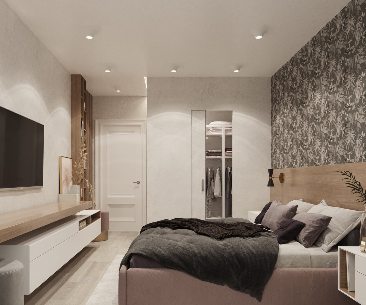 Фотография: Спальня в стиле Современный, Квартира, Проект дня, Москва, Юлия Чернова, 3 комнаты, 60-90 метров – фото на INMYROOM Фотография: Спальня в стиле Современный, Квартира, Проект дня, Москва, Юлия Чернова, 3 комнаты, 60-90 метров – фото на INMYROOM