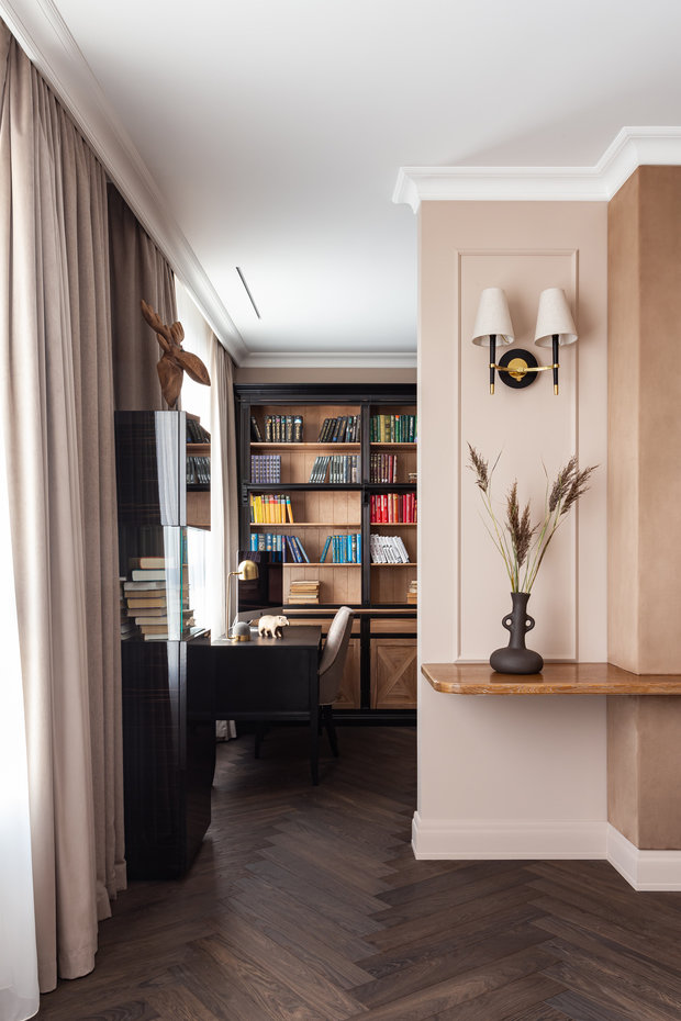 Фотография: Кабинет в стиле Классический, Квартира, Проект недели, Москва, 3 комнаты, Более 90 метров, Ирина Межова – фото на INMYROOM