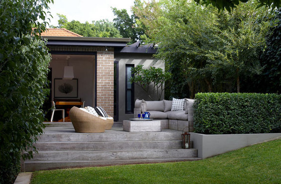 Фотография: Терраса в стиле Минимализм, Кухня и столовая, Австралия, Ландшафт, Стиль жизни, Бассейн, Сад – фото на INMYROOM