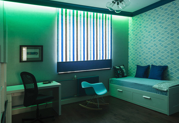 Фотография: Детская в стиле Современный, Квартира, Проект недели, Москва, Марина Саркисян, Сергей Красюк, новостройка, 4 и больше, Более 90 метров – фото на INMYROOM