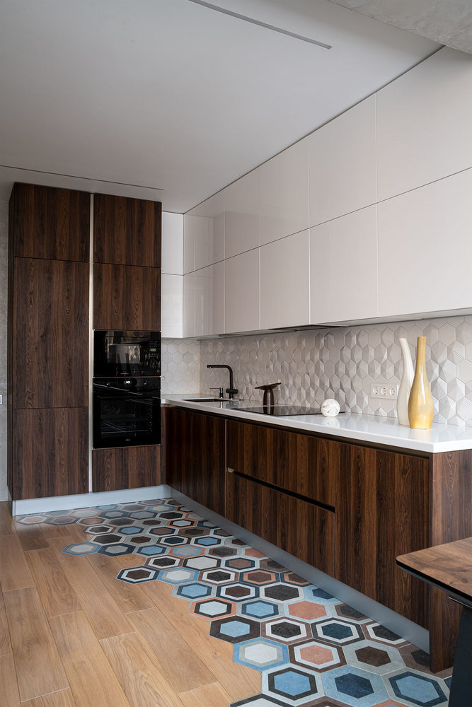 Фотография: Кухня и столовая в стиле Современный, Квартира, Проект недели, Одинцово, 2 комнаты, 60-90 метров, Виктория Иванова – фото на INMYROOM