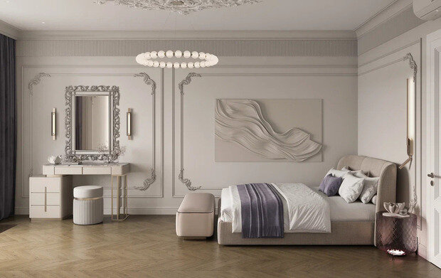 Фото из портфолио Дизайн-проект квартиры в ЖК «Шведская Крона» в неоклассическом стиле – фотографии дизайна интерьеров на INMYROOM