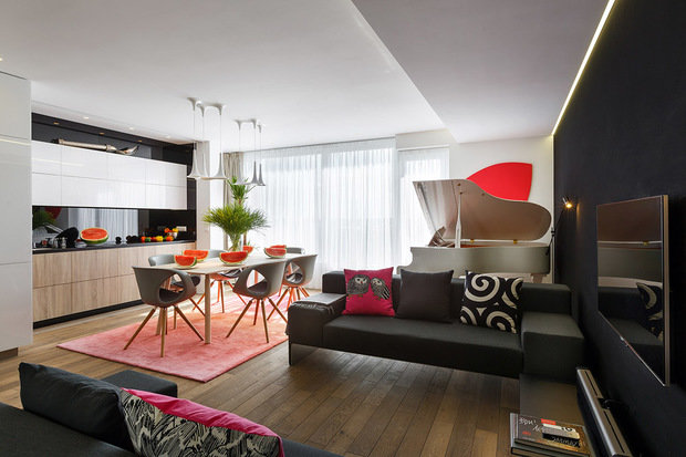 Фото из портфолио Дизайн двухуровневой квартиры. Улица Тухачевского (230 м2)  – фотографии дизайна интерьеров на INMYROOM