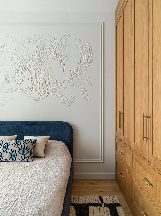 Фотография: Спальня в стиле Современный, Квартира, Проект дня, Москва, 3 комнаты, Более 90 метров, Эксклюзивные проекты, Александр Сенчугов – фото на INMYROOM