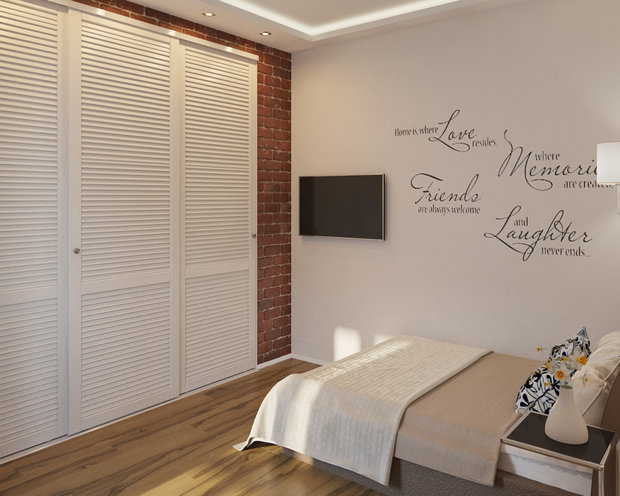 Фотография: Спальня в стиле Скандинавский, Современный, Квартира, Студия, Проект недели, Московская область, Студия 3.14, Анна Штукина, Борис Комаровский, Балашиха, новостройка, Монолитный дом, 60-90 метров – фото на INMYROOM