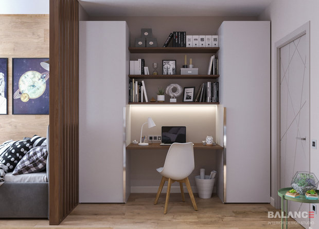 Фото из портфолио Трехкомнатная квартира, 98 м2 – фотографии дизайна интерьеров на INMYROOM