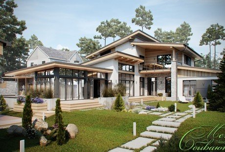 Дом с чертами скандинавской архитектуры