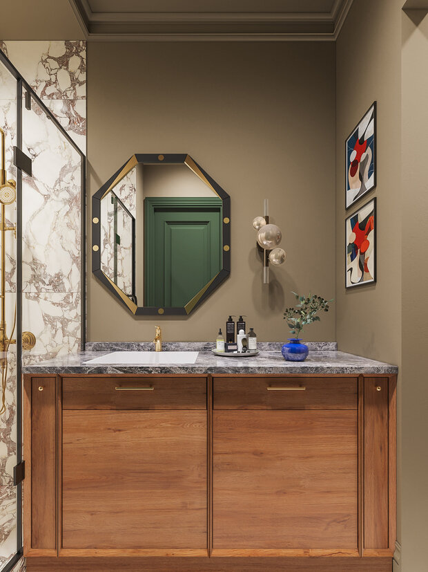 Фотография: Ванная в стиле Современный, Эклектика, Квартира, Проект дня, Москва, Сталинка, 4 и больше, 60-90 метров, Марина Ярмаркина – фото на INMYROOM