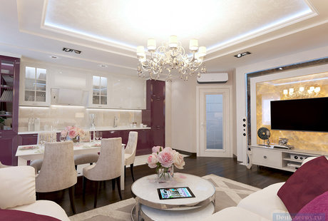 Трехкомнатная квартира 100 кв. м в Москве, выполненная в современном стиле