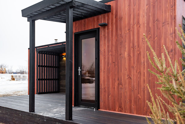 Фотография:  в стиле Скандинавский, Дом, Проект недели, Дача, Дом и дача, 3 комнаты, 40-60 метров, Дарья Сергиенко, Челябинская область – фото на INMYROOM