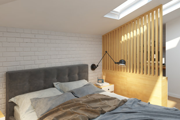 Фотография: Спальня в стиле Скандинавский, Квартира, Проект недели, Химки, Geometrium, ЖК «Город Набережных» – фото на INMYROOM