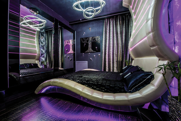 Фотография: Спальня в стиле Хай-тек, Квартира, Дома и квартиры, Интерьеры звезд, Проект недели, Москва – фото на INMYROOM