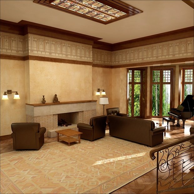 Фото из портфолио Интерьер в стиле Райта – фотографии дизайна интерьеров на INMYROOM