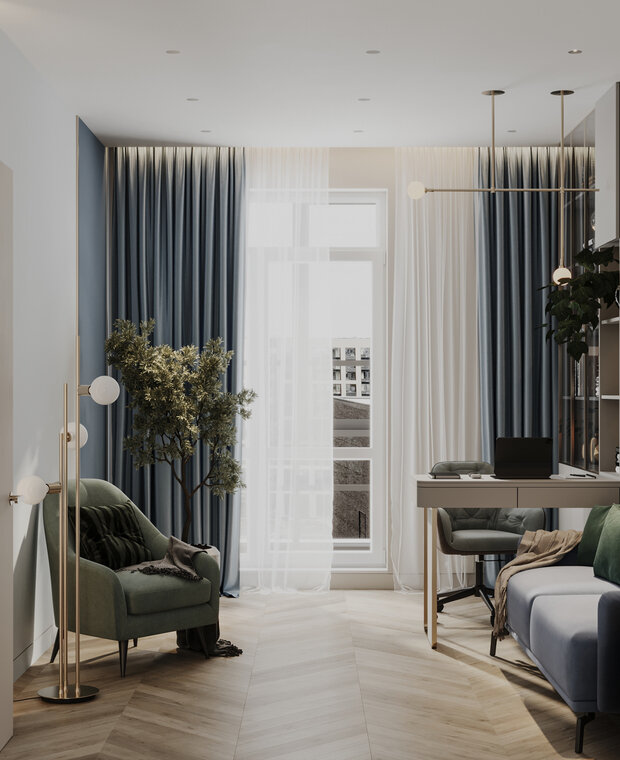 Фото из портфолио Дизайн-проект квартиры в ЖК «Опалиха-Village» в стиле современная классика – фотографии дизайна интерьеров на INMYROOM