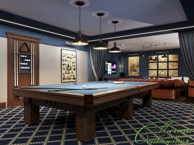 Фото из портфолио Бильярд на крыше – фотографии дизайна интерьеров на INMYROOM