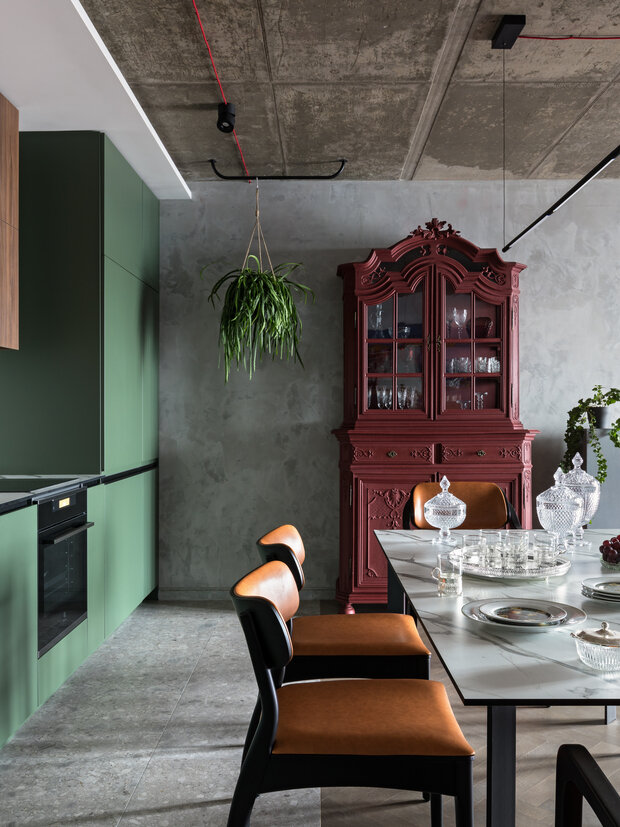 Фотография: Кухня и столовая в стиле Лофт, Эклектика, Современный, Квартира, Проект дня, Беларусь, Минск, 3 комнаты, 60-90 метров, Винтажный, Dizzo Design – фото на INMYROOM