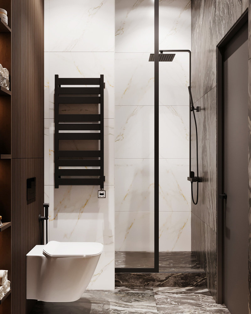 Фотография: Ванная в стиле Современный, Квартира, Проект дня, Москва, Монолитный дом, 2 комнаты, 40-60 метров, Руслан Просвирин – фото на INMYROOM Фотография: Ванная в стиле Современный, Квартира, Проект дня, Москва, Монолитный дом, 2 комнаты, 40-60 метров, Руслан Просвирин – фото на INMYROOM