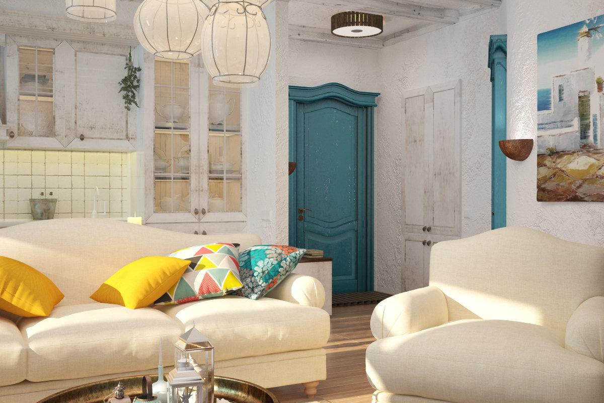 Фотография: Гостиная в стиле Прованс и Кантри, Восточный, Квартира, Дома и квартиры, Проект дня, Средиземноморский – фото на INMYROOM Фотография: Гостиная в стиле Прованс и Кантри, Восточный, Квартира, Дома и квартиры, Проект дня, Средиземноморский – фото на INMYROOM