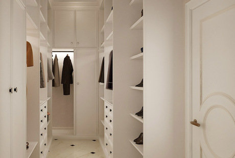 Дизайн интерьера Гардеробная в коттедже Краснодарский край Станица Старощербиновская