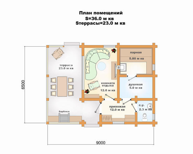 Фото из портфолио Баня – фотографии дизайна интерьеров на InMyRoom.ru