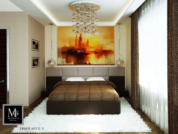 Фото из портфолио Спальня в современном стиле – фотографии дизайна интерьеров на InMyRoom.ru
