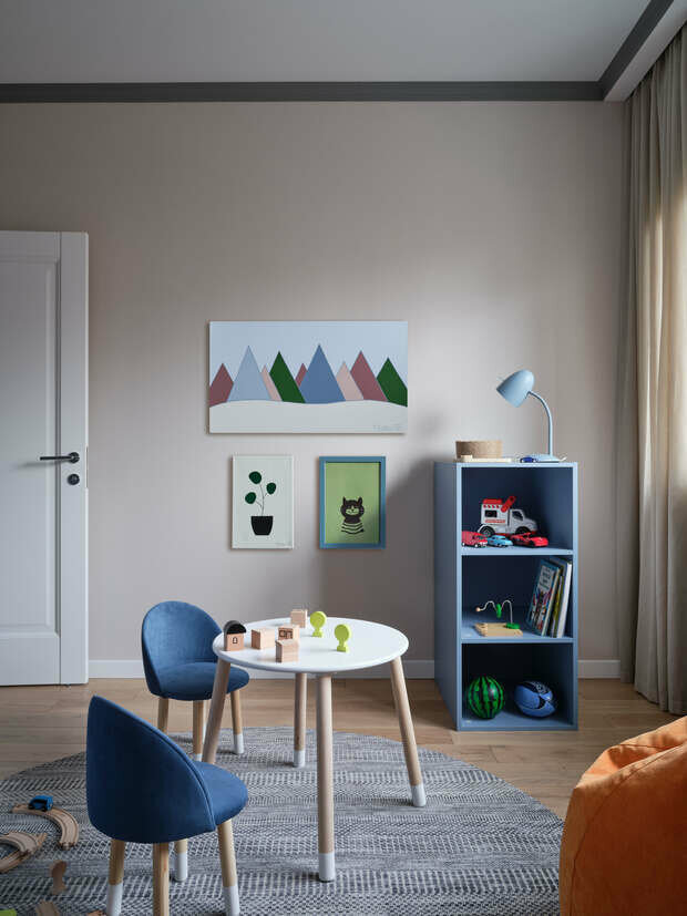 Фотография: Детская в стиле Современный, Минимализм, Квартира, Проект недели, Красногорск, Монолитный дом, 4 и больше, Более 90 метров, Екатерина Краснокутская – фото на INMYROOM