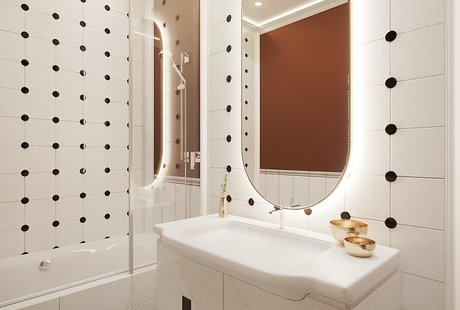 Проект ванной комнаты. Частные апартаменты. 180м2. Москва.