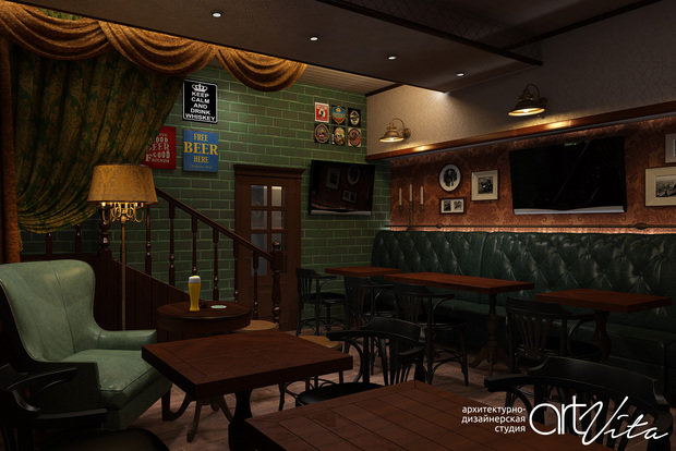 Фото из портфолио 	 Паб «Greep PUB» г. Выборг – фотографии дизайна интерьеров на InMyRoom.ru