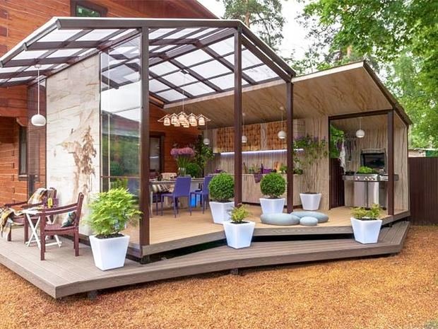 Фото из портфолио "Терраса в Малаховке"  один из выпусков программы "Фазенда " на "Первом" канале. – фотографии дизайна интерьеров на INMYROOM