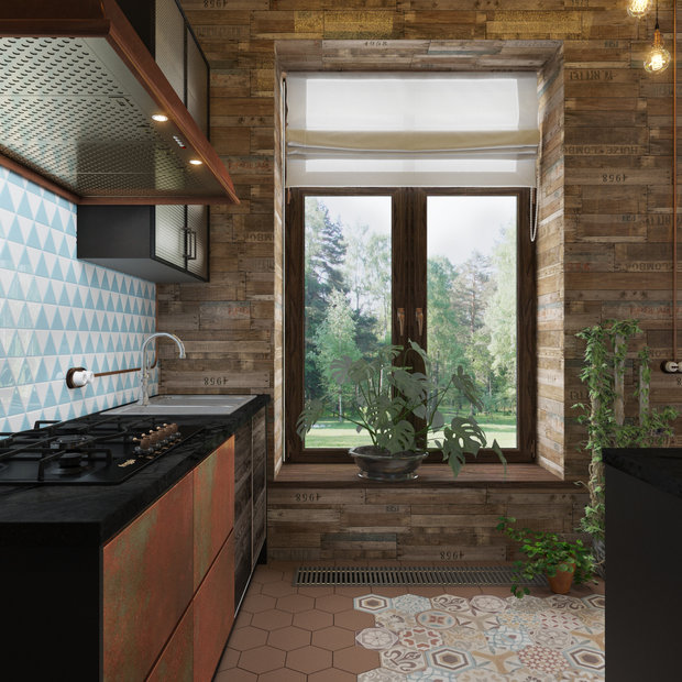 Фотография: Кухня и столовая в стиле Лофт – фото на INMYROOM