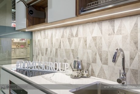 Прямая кухня в современном стиле