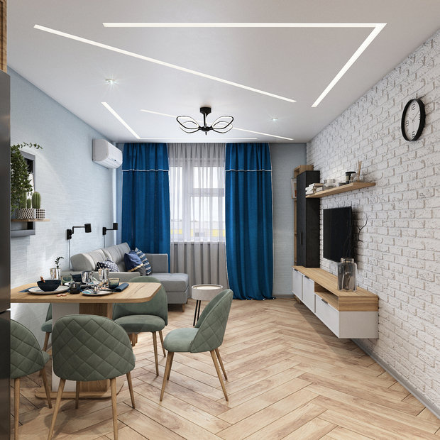 Фото из портфолио Квартира 61,4 м2 (2020) – фотографии дизайна интерьеров на INMYROOM