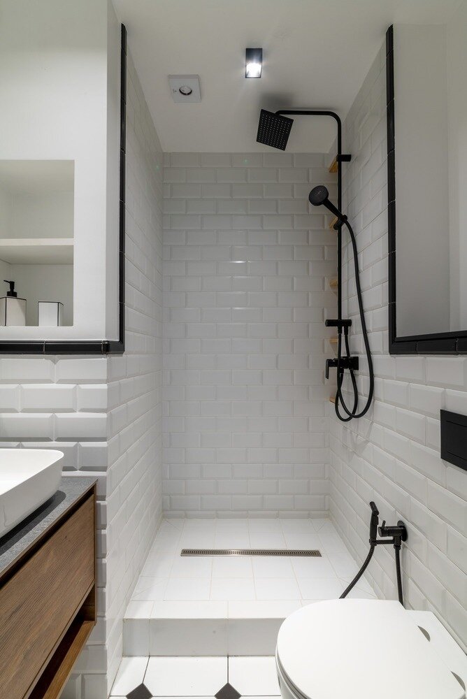 Фотография: Ванная в стиле Современный, Скандинавский, Квартира, Проект недели, Москва, Монолитный дом, 3 комнаты, 40-60 метров, Алиса Кащеева – фото на INMYROOM Фотография: Ванная в стиле Современный, Скандинавский, Квартира, Проект недели, Москва, Монолитный дом, 3 комнаты, 40-60 метров, Алиса Кащеева – фото на INMYROOM