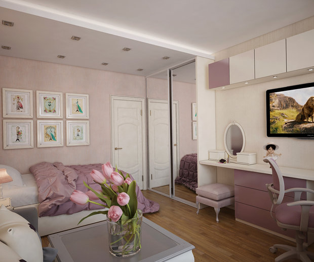 Фото из портфолио Спальня для девушки – фотографии дизайна интерьеров на INMYROOM