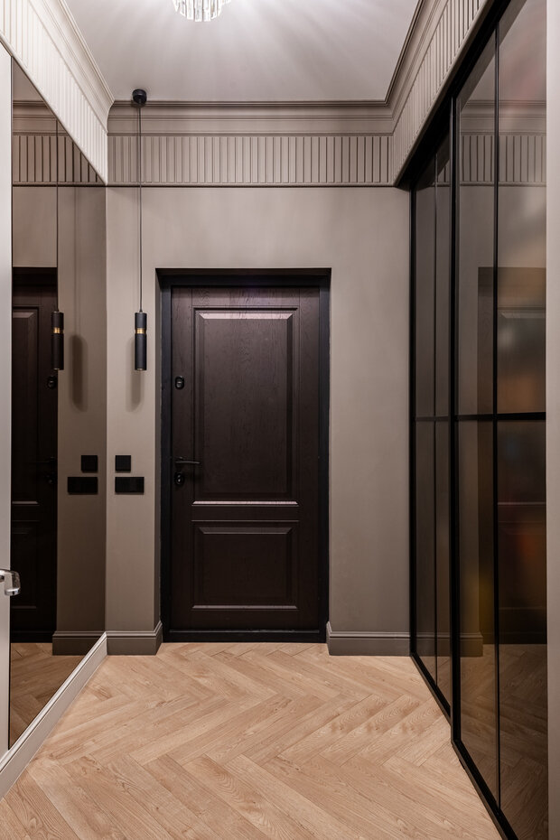 Фотография: Прихожая в стиле Современный, Квартира, Проект дня, 2 комнаты, 40-60 метров, Анна Жижайкина, современный с элементами неоклассики – фото на INMYROOM