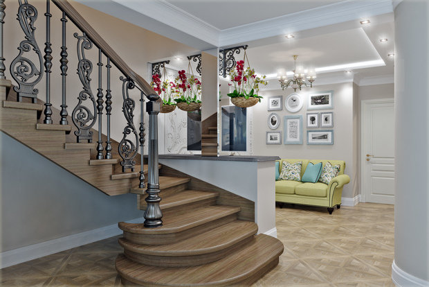 Визуализация интерьера прихожей в классическом стиле