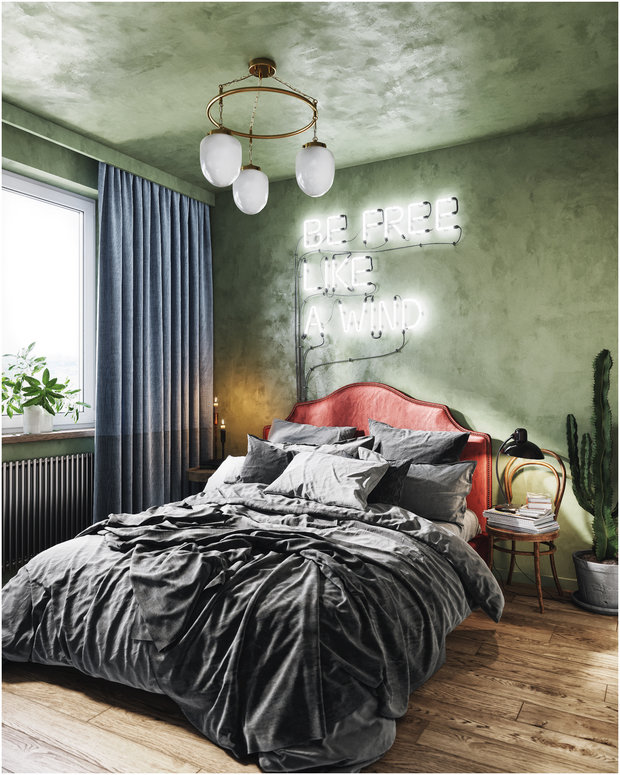 Фотография: Спальня в стиле Лофт, Эклектика, Квартира, Проект дня, Санкт-Петербург, Макс Жуков, ToTaste Studio, 2 комнаты, 3 комнаты, 40-60 метров, 60-90 метров – фото на INMYROOM