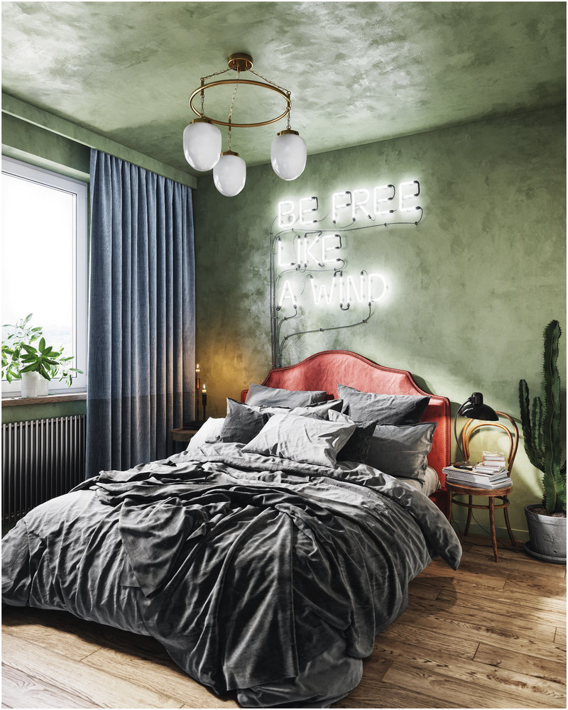 Фотография: Спальня в стиле Лофт, Эклектика, Квартира, Проект дня, Санкт-Петербург, Макс Жуков, ToTaste Studio, 2 комнаты, 3 комнаты, 40-60 метров, 60-90 метров – фото на INMYROOM